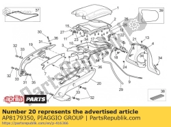 Aprilia AP8179350, Linker voorruitsteun. zwart, OEM: Aprilia AP8179350