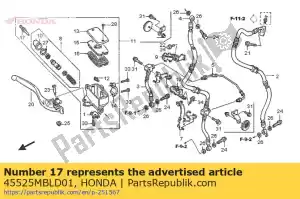 honda 45525MBLD01 stang, duw - Onderkant