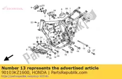 bout, flens, 10x150 van Honda, met onderdeel nummer 90103KZ1600, bestel je hier online: