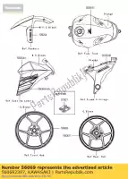 560692397, Kawasaki, patroon, wiel, oranje, 4x1 kawasaki z eversion d  a b c z800 abs bef 800 , Nieuw