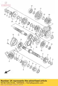 yamaha 903872813C00 colarinho - Lado inferior