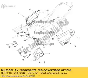 Piaggio Group 878130 entretoise - La partie au fond