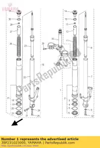 yamaha 39P231023000 front fork assy (l.h) - Bottom side