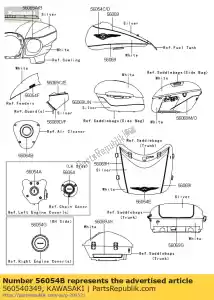 kawasaki 560540349 marca, tampa do filtro de ar vn1700c - Lado inferior