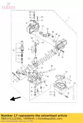 Tutaj możesz zamówić zawór, przepustnica 1 od Yamaha , z numerem części 5B6141122500: