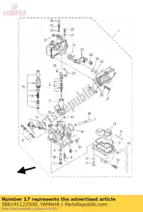 yamaha 5B6141122500 zawór, przepustnica 1 - Dół