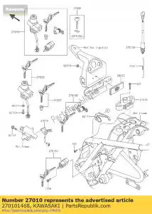 kawasaki 270101468 interrupteur, béquille latérale ej650-a4 - La partie au fond