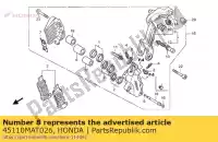 45110MAT026, Honda, bracket comp., l. fr. honda cb x11 sf cbr super blackbird xx cbr1100xx cb1100sf 1100 , New