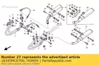 18345MCS760, Honda, deksel, geluiddemper honda st 1300 2004 2006 2007 2008 2009 2010, Nieuw