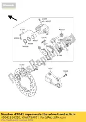 Here you can order the caliper-assy,rr,black from Kawasaki, with part number 430411662DJ: