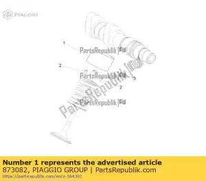 Piaggio Group 873082 tappet fechando - Lado inferior