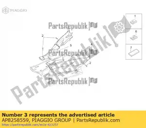 Piaggio Group AP8258559 rh grijze tunnel - Onderkant