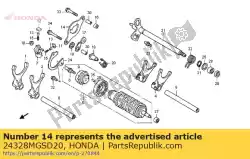Ici, vous pouvez commander le plaque, guide de changement auprès de Honda , avec le numéro de pièce 24328MGSD20: