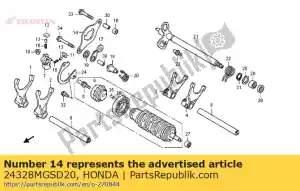 honda 24328MGSD20 plaque, guide de changement - La partie au fond