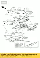 36040010317N, Kawasaki, cover-tail, links, znw. zg1400a kawasaki gtr 1400 2008, Nieuw