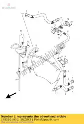 Aquí puede pedir manguera, radiador i de Suzuki , con el número de pieza 1785101H00: