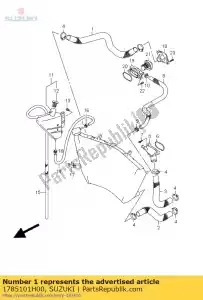 suzuki 1785101H00 manguera, radiador i - Lado inferior