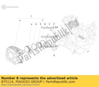 875114, Aprilia, uszczelka podstawy cylindra 0,8 mm, Nowy