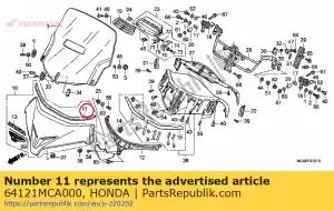 Honda 64121MCA000 seal, windscreen - Bottom side