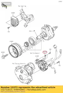 kawasaki 132722615 01 placa, bobina pulsante - Lado inferior