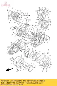 yamaha 3D8154160000 tampa, bomba de óleo - Lado inferior