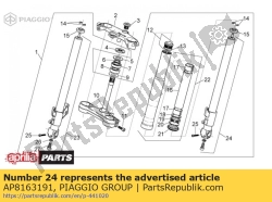 Aprilia AP8163191, Widelec w lewo, OEM: Aprilia AP8163191