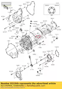 kawasaki 921540964 perno, bridado, 5x8 zr800ads - Lado inferior