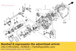 Ici, vous pouvez commander le fourchette, fr. Changement de vitesse auprès de Honda , avec le numéro de pièce 24211MCS000: