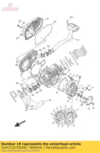 yamaha 5UH153150000 uszczelka, skrzynia korbowa - Dół