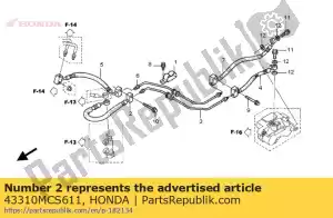 honda 43310MCS611 tubo comp. a, rr. freno - Il fondo