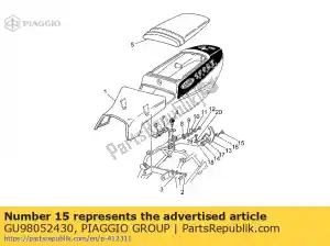 Piaggio Group GU98052430 tornillo hexagonal m8x30 - Lado inferior