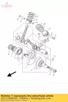 2UJ1154A0000, Yamaha, roda dentada, corrente de came 2 yamaha  xv 125 250 1992 1994 1995 1996 1997 1998 1999 2000 2017 2018 2019 2020 2021, Novo