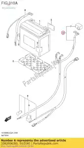 Suzuki 3382006J00 wire,battery pl - Bottom side