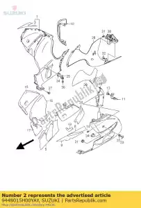 Suzuki 9448015H00YAY carenado comp, un - Lado inferior