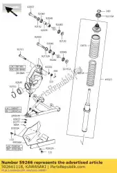 Here you can order the joint-ball kvf650-a1 from Kawasaki, with part number 592661118: