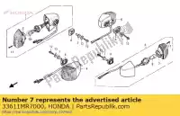 33611MR7000, Honda, collar, winker honda (l) japanese domestic / nc29-100 r (r) japan r2 (t) japan rvf 250 400 1990 1994 1995 1996, New