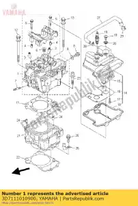 yamaha 3D7111010900 conjunto de cabeça de cilindro - Lado inferior