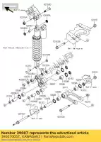 390070057, Kawasaki, Arm-susp, uni trak kx250t6f kawasaki kx 250 2006 2007 2008, Nieuw