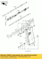 540120265, Kawasaki, kabelgas kx250w9f kawasaki kx 250 2009 2010, Nieuw