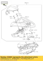 Aquí puede pedir cubierta del asiento, c. B. Naranja de Kawasaki , con el número de pieza 53065002517L: