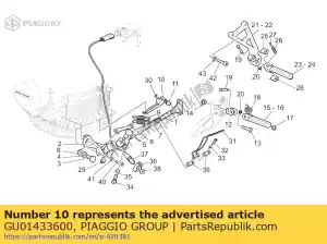 Piaggio Group GU01433600 placa - Lado inferior