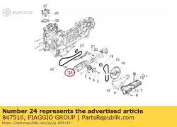 kettingspanner schuifblok van Piaggio Group, met onderdeel nummer 847516, bestel je hier online:
