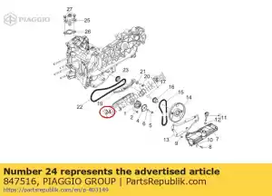 Piaggio Group 847516 bloque deslizante de tensor de cadena - Lado inferior