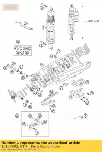 ktm 15187A02 monoshock 85 sx 2005 - Lado inferior