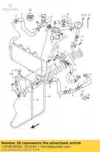 suzuki 1785818H00 slang, cilinderkop o - Onderkant