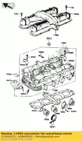 110041221, Kawasaki, testa della guarnizione, cilindro zr400-c1 kawasaki gpz zx 400 1985 1987, Nuovo