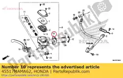 Tutaj możesz zamówić uchwyt, pompa hamulcowa od Honda , z numerem części 45517MAMA62: