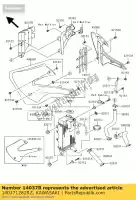 140371282RZ, Kawasaki, tela, lh, branco kawasaki kx  b a 85 ii kx85 lw sw , Novo