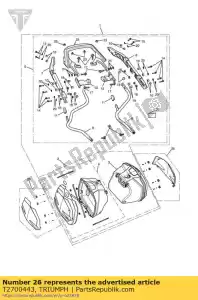 triumph T2700443 reflector ovaal rood - Onderkant