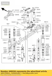 voorvork vn2000h8f van Kawasaki, met onderdeel nummer 440330041, bestel je hier online: